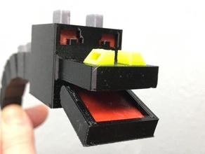 ender cabeça de dragão - remix várias cores brinquedo & acessórios para jogos minecraft a mmu mmu2 mmu2s multicolor 3d print model - Mito3D