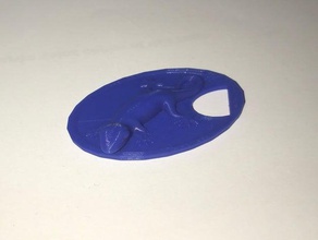 gecko moneta portachiavi i la keychain lucertola rettile 3d print model - Mito3D