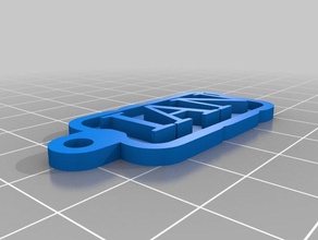 ian nametag keychains customized 3d print model - Mito3D