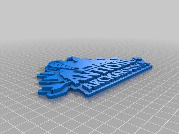 antiguo logotipo de la arqueología art 3D print model - Mito3D