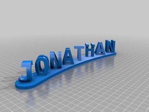 chonatan - jonathan signs & logos customized 3d print model - Mito3D