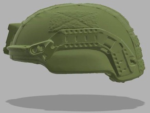 casque militaire - coupe mi accessoires de jeu armure balistique le kevlar militaires prop la numérisation numérisée tactique 3d print model - Mito3D