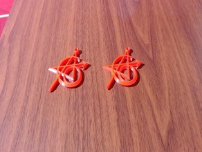 avengers tattoo earring earrings 3d print model - Mito3D