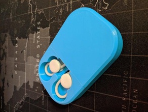 remix google pixel 3 earphone case no magnets music box cable holder management earbuds earphones pixelbuds 3xl 3d print model - Mito3D