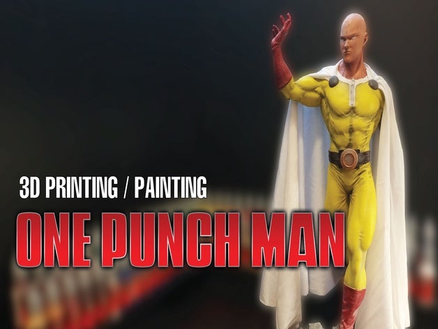 one punch-man wanpanman Kunst anime Abbildung manga Malerei statue 3D print model - Mito3D