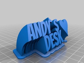 andy office personalizado 3d print model - Mito3D