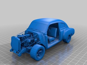 chevrolet fleetline 1948 sort furieux des véhicules voiture film véhicule 3d print model - Mito3D