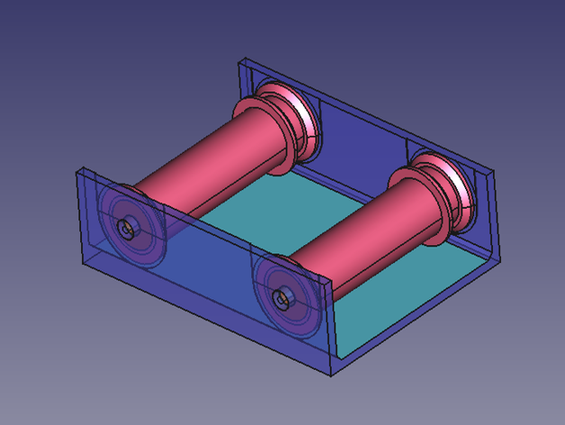 rulli porta bobina 3d printing coil rollers support supporto 3D print model - Mito3D
