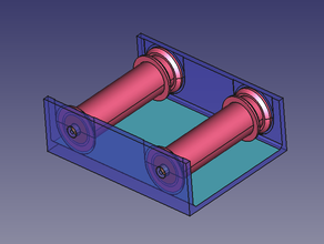 rulli porta bobina A impressão 3d rolos de suporte supporto 3d print model - Mito3D
