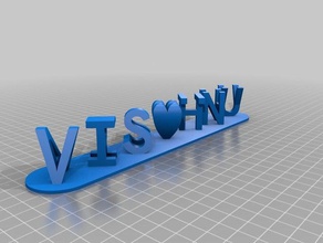 vishnu arathy sinais e logotipos personalizado 3d print model - Mito3D