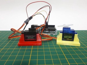 servo-Halter - Elektronik arduino Halter mg90s Himbeere servo servo-mount sg90 3d print model - Mito3D