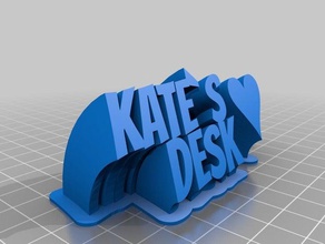 kate 3 office customized 3d print model - Mito3D