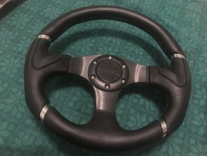 steering wheel center cap automotive sim racing 3d print model - Mito3D
