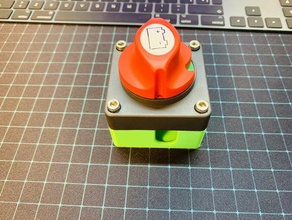 batterie dc disjoncteur dos de la couverture l'électronique 12v 24v 48v bateria disyuntor interruptor commutateur 3d print model - Mito3D