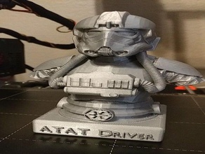 star wars atat driver busto hobby il impero di stormtrooper 3d print model - Mito3D