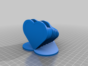 heart letter stand office 3d print model - Mito3D
