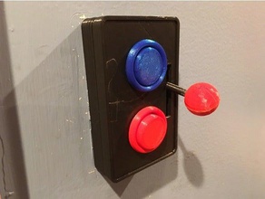 arcade luz del botón de interruptor palanca mando decoración joystick la lightswitch 3d print model - Mito3D