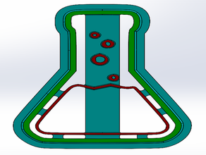 lab beaker cookie cutter 3d printing cutters biology sience 3d print model - Mito3D