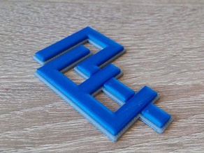 ep logo keychains epsilon 3d print model - Mito3D