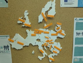 e3d+veteriner egzersiz Avrupa'nın bulmaca göster öğrenme Avrupa haritası 3d print model - Mito3D