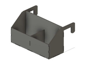 snap-together hanging storage box organization 3d print model - Mito3D