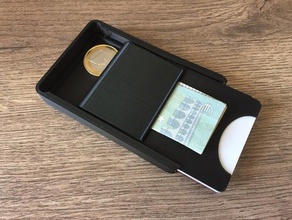 slim ajuste de la tarjeta monedero moneda el caso clip dinero accesorios cartera snap billetera 3d print model - Mito3D