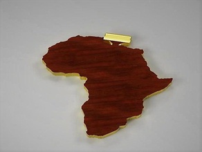 africa pendent jewelry gold pendant wood 3d print model - Mito3D