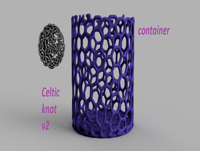 celtic knot container v2 containers keltic 3d print model - Mito3D
