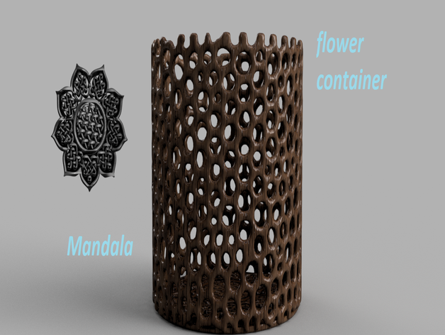 celtic mandala flower container containers christmas design home household keltic love pencelholder pencontainer penholder practical smile voronoi xmas 3D print model - Mito3D
