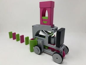 pink green domino machine ii toys & games 3d print model - Mito3D
