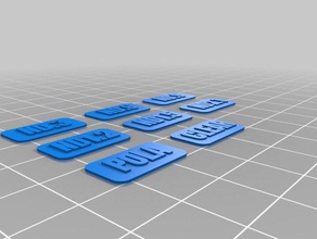 meine angepasste Massen-Etiketten Schilder & logos kundengebundene 3d print model - Mito3D