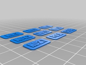 meine angepasste Massen-Etiketten Schilder & logos kundengebundene 3d print model - Mito3D