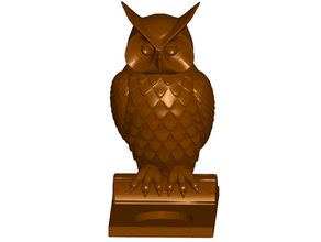 chouette porte-bougie à réchaud décor d'oiseaux la bougie owl tealightholder 3d print model - Mito3D