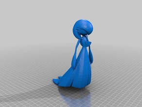 pokemon - gardevoir remixada de espessamento da saia A impressão 3d 3d print model - Mito3D