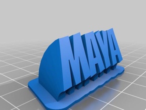 maya office personalizado 3d print model - Mito3D