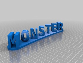 le monstre vert 21 les signes et logos personnalisé 3d print model - Mito3D