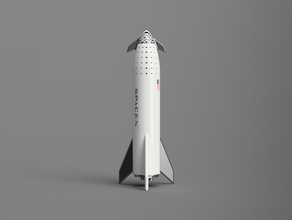 spacex Raumschiff bfr 1 275 Skala Fahrzeuge astronaut Astronomie Modell Modell-Rakete der nasa Rakete scale-Modell Raum spacex-Rakete starship 3d print model - Mito3D