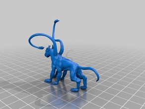 hayali canavar oyuncaklar ve oyunlar displacer beast dnd dnd5e dungeons dragons illusivebeast minyatür Minyatürler 3d print model - Mito3D