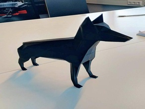 niedrigsten poly dobermann Hund Tiere 3d print model - Mito3D