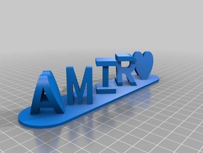 amir liza signos y logotipos personalizado 3d print model - Mito3D