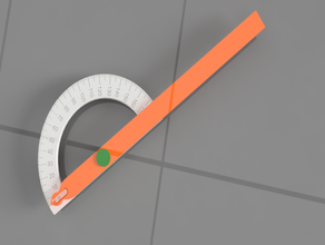 protractor 90 degree customized free fusion 360 marker simple stl toy upgrades 3d print model - Mito3D