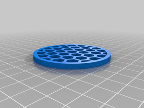 honeycomb desk hole cover grid ventilation office 3d print model - Mito3D