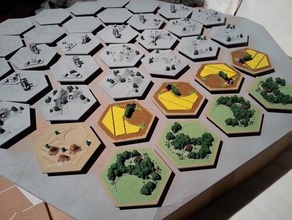 catan-style boardgame 20 remix games catan settlers 3d print model - Mito3D