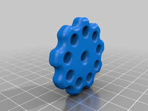 molette avec inserir crou m3-m4 A impressão 3d 3d print model - Mito3D