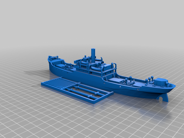 ww1 us cargo ship efc 1001 'ferris' 1 350 scale vehicles cruel seas 3D print model - Mito3D