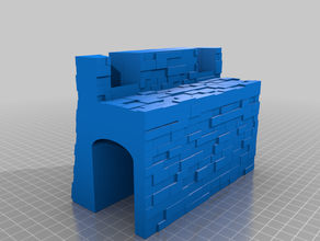mur forteresse 150 3d printing fortress 3d print model - Mito3D