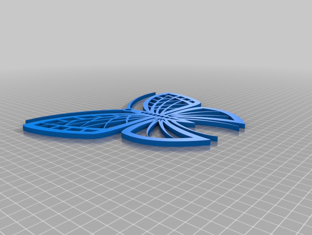 papillon 2d art le creality cr-10 pochoir 3D print model - Mito3D