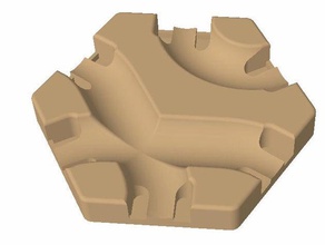 gravitrax kreuzung kurven juegos y juguetes de la curva kreuz kurve mármol murmelbahn schiene pista 3d print model - Mito3D