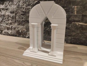 tapınak kapısı binalar ve yapılar arch mimarlık bina sütunlar inşaat keystone felsefe yapısı supportless sembol 3d print model - Mito3D