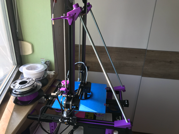 cr-10 quadro estabilizador + z-eixo de rolamento m12 porca capa Impressora 3d acessórios creality 3D print model - Mito3D